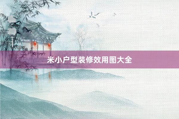 米小户型装修效用图大全