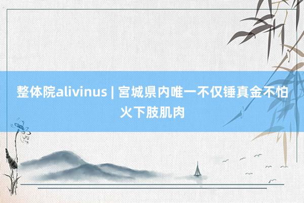 整体院alivinus | 宮城県内唯一不仅锤真金不怕火下肢肌肉